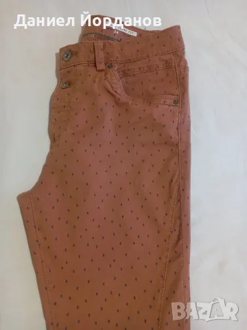 EDC by Esprit - Панталон Чино - Керемидено червен със ситен десен, XS, снимка 11 - Панталони - 55835862