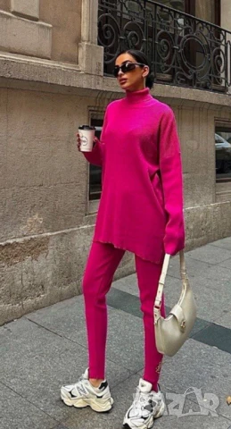 Дамска комплект от фино плетиво от две части , снимка 2 - Спортни екипи - 50452292