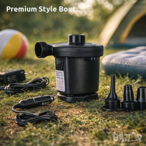 Електрическа помпа 2 в 1 - практична и удобна за надуване и изпускане на въздух