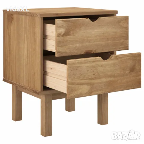 vidaXL Нощно шкафче OTTA, 45x39x57 см, борово дърво масив