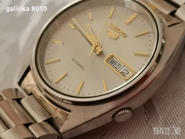 Мъжки часовник Сейко 5, снимка 2 - Мъжки - 52822653