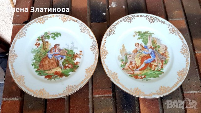 Две старинни чинии LIMOGES Ets CHADELAUD, снимка 1