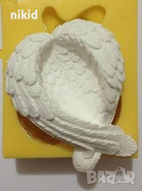 3D Големи кръстосани крила криле цели силиконов молд форма калъп фондан гипс сапун калъп торта, снимка 2 - Форми - 38777722