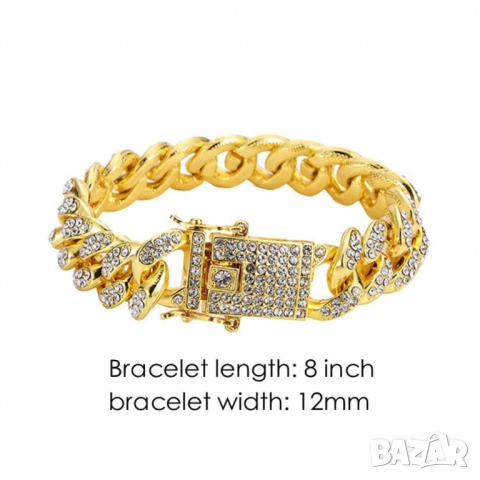 Луксозен комплект с кристали – часовник + гривна, снимка 9 - Бижутерийни комплекти - 51947509