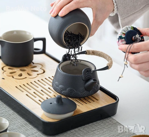 Преносим керамичен комплект за чай , снимка 6 - Сервизи - 54239481