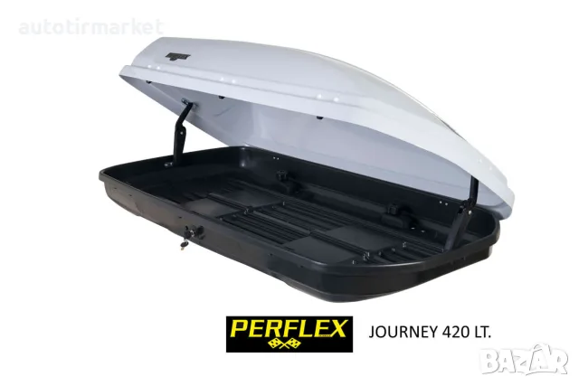 Автобокс Perflex Journey 420л с ключалка – бял – AK252, снимка 2 - Аксесоари и консумативи - 56052412