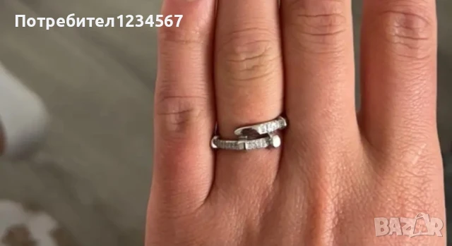 НОВ Пръстен по модел на Cartier, запечатан в специална кутийка-нов(пирон), снимка 5 - Пръстени - 51396717