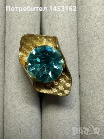 Старинен пръстен с кристал, снимка 1