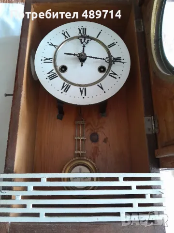 Стар стенен часовник, снимка 2 - Стенни часовници - 48878391