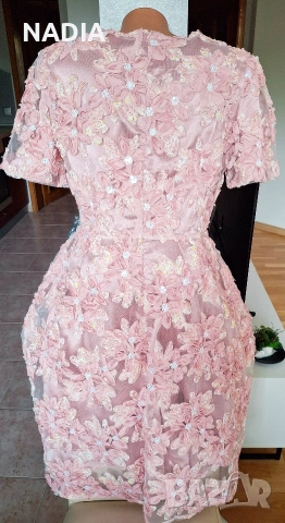 Рокля розов тюл и сатен, снимка 5 - Рокли - 54198116