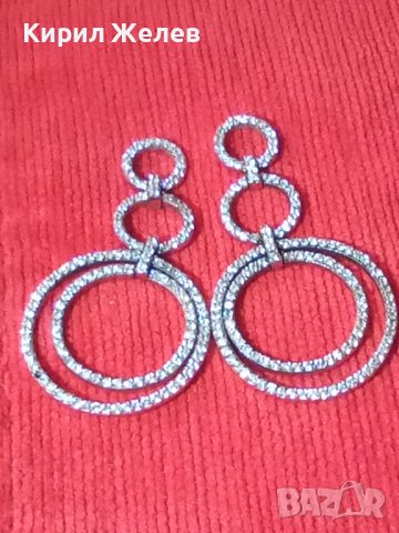 КРАСИВИ СТАРИ СРЕБЪРНИ КРИСТАЛНИ ВИНТИДЖ - АРТ ОБЕЦИ 32587, снимка 11 - Обеци - 38382045