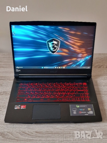 MSI Bravo 15 R5 4600H/RX 5500M/16GB RAM/512GB SSD, снимка 2 - Лаптопи за игри - 52189445