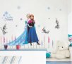 Елза Анна Олаф клонки Замръзналото Кралство frozen самозалепващ стикер лепенка за стена и мебел 