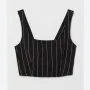 Бюстие crop top райе раирано H&M, снимка 1