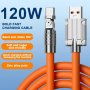 Тип C Data Line 120w бързо зареждане 6A 180 въртяща се ултра бърза линия за зареждане ,, снимка 1 - USB кабели - 42161661
