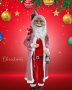 Голям декоративен Дядо Коледа с лампа, снимка 1 - Декорация за дома - 42910689