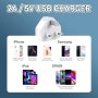 Нови 3 броя Бял USB Заряден Адаптер за iPhone/Samsung - Бързо Зареждане, снимка 7