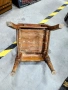 Винтидж комплект: Автентично малко столче и занаятчийска табуретка (1930-1950г.), снимка 4