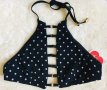 Нов бански комплект в черно на бели точки бюстие бикина връзки , снимка 3
