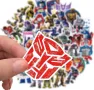 50 БР Трансформерс transformers самозалепващи лепенки стикери за украса декор картонена торта и др, снимка 6