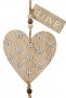 Декоративно висящо сърце дърво,10x10x50 см , снимка 1 - Романтични подаръци - 39450615