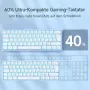  Геймърска клавиатура TMKB60 процента, ултракомпактна LED подсветка, 68 клавиша, механична клавиатур, снимка 2
