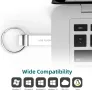 Преносимо флаш устройство с ключодържател за PC/Mac/лаптоп, 64GB, сребристо, снимка 3