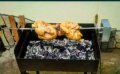 Скара/барбекю на дървени въглища + грил за пилета, шашлици....., снимка 1