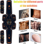 Мускулен стимулатор EMS, електрически тонер за коремни мускули,акумулаторни 8 режима,18 интензивност, снимка 2