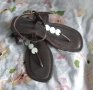 Естествена кожа и кралски седеф Абалон - маркови сандали "Saint Tropez"® / N 38