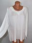 XXXL Бяла шифонова плисирана блуза, снимка 4