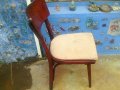Стар български тапициран стол - много здрав, снимка 5