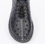 Дамски обувки от естествена кожа в черно с перфорация и връзки, снимка 5