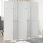 vidaXL Разделител за стая, 5 панела, бял, дърво пауловния масив, снимка 2