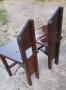 Два ръчно изработени дървени стола, снимка 2