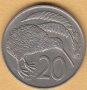 20 цента 1967, Нова Зеландия, снимка 1 - Нумизматика и бонистика - 38500430