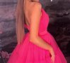 Бална абитуриентска рокля с тюл розова воали бал , снимка 4