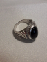 Сребърен пръстен с оникс, снимка 4