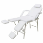 Стол за процедури с регулируеми поставки за краката, бял, снимка 1 - Медицински консумативи - 44692970