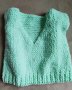 Ръчно изработена - плетена жилетка / жакет / блуза без ръкави от мека прежда, снимка 4
