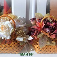 Ратанова кошничка с рози, снимка 4 - Подаръци за жени - 42552545