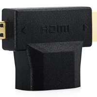Позлатен 3 в 1 HDMI женски към Micro HDMI и Mini HDMI мъжки конвертор 1080P, снимка 1 - Стойки, 3D очила, аксесоари - 42462655