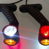 1 бр. тройни LED ЛЕД рогчета , габарити , 12-24V , Полша , снимка 1 - Аксесоари и консумативи - 35554253