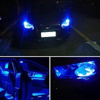 3000053760 Лед Крушки За Габарит, Т10 W5W LED 6 SMD, Canbus, 12V, Синя Светлина 2броя, снимка 3 - Аксесоари и консумативи - 37514716