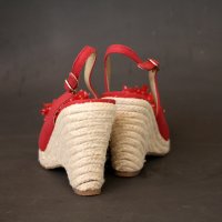 Сандали Червени CLARKS номер 38, нови, снимка 4 - Дамски елегантни обувки - 40570884