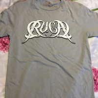 Мъжка тениска RVCA Slogan Light Grey размер М, снимка 4 - Тениски - 25975394