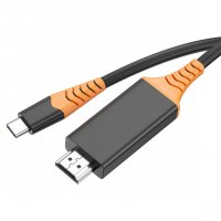 Чисто нов кабел преход Type C to HDMI HDTV, 4К, дължина 2м. НАЛИЧНО!!!, снимка 2 - USB кабели - 31611227