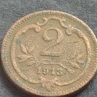 Рядка монета 2 кройцера 1913г. Австрия Франц Йозеф за КОЛЕКЦИОНЕРИ 21214, снимка 2 - Нумизматика и бонистика - 42685855