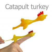 Забавни играчки - Катапултиращи лепкави гумени пуйки, снимка 1 - Други - 31385033