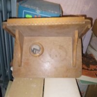 Дървена стойка за радиоточки и др. от соца, снимка 1 - Антикварни и старинни предмети - 42634461